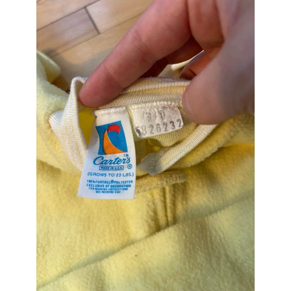 Carter’s vintage yellow puppy dog embroidered fleece sleep sack to 23 lbs